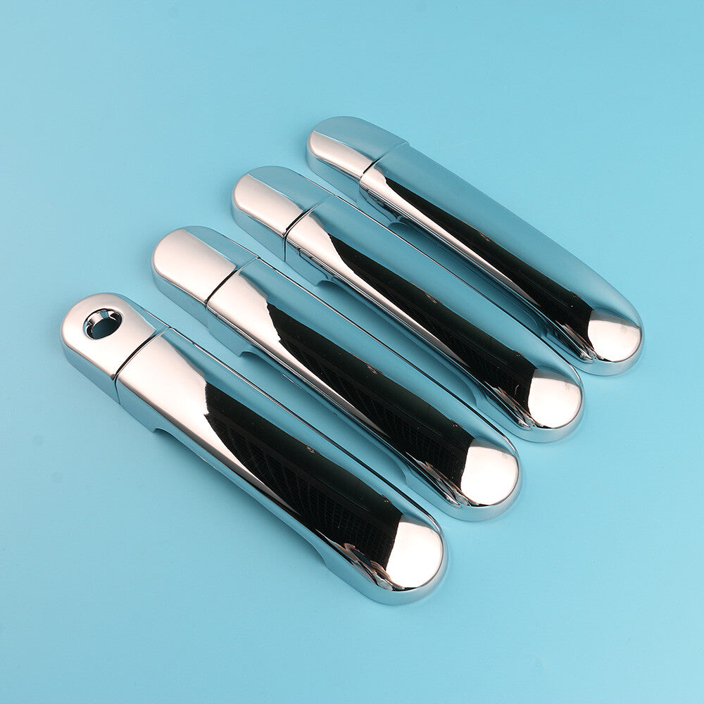 4x For Versa Tiida Latio 2007-2012 Livina 2009-13 Chrome Door Handle Cover Trim