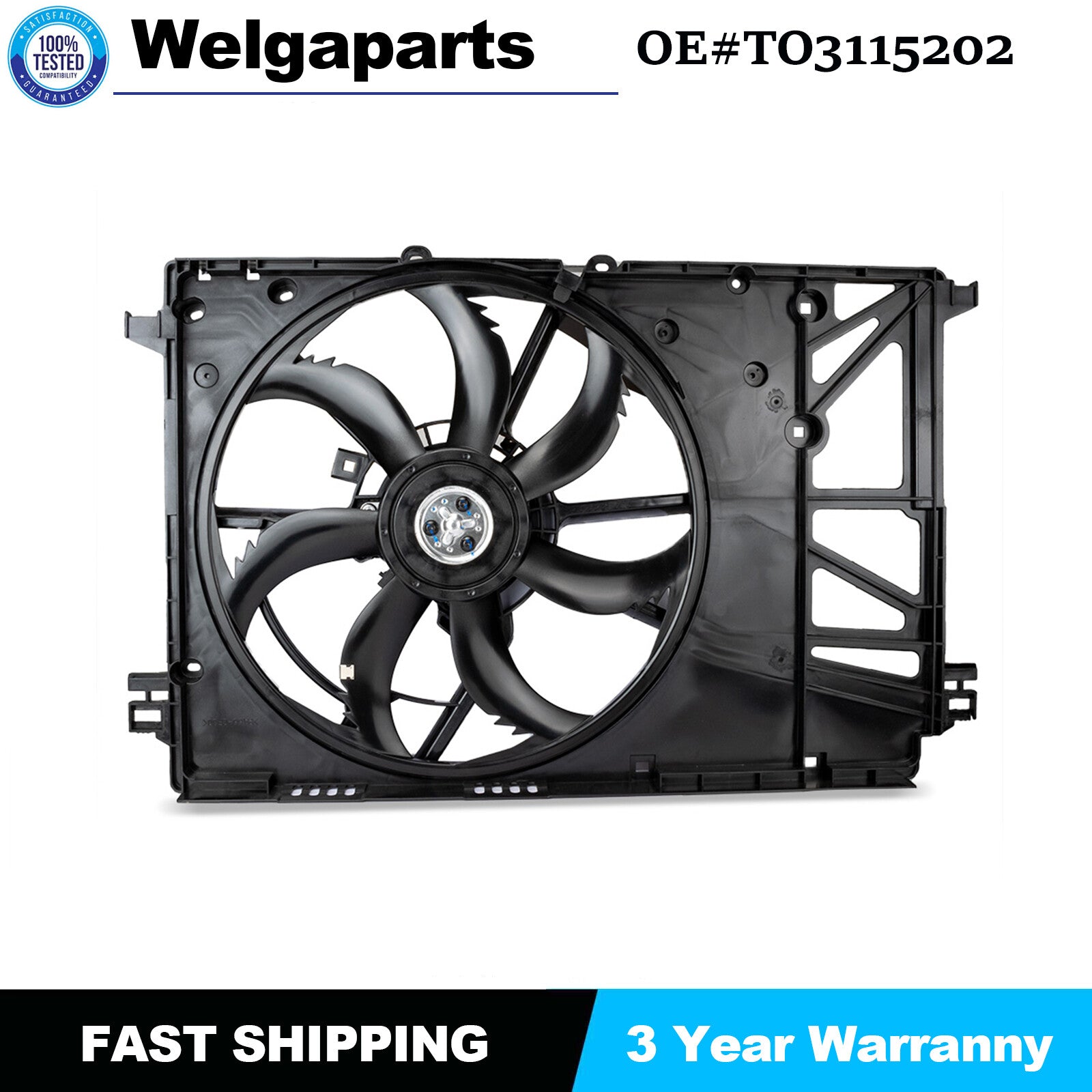 1PC New Engine Cooling Fan Assembly Fits for Toyota RAV4 2019-2021 16360F0010