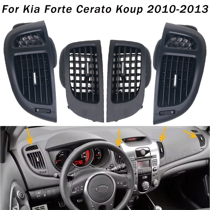 One set of front dashboard air conditioning vents for Kia Forte Cerato Koup 2010 - 2013.