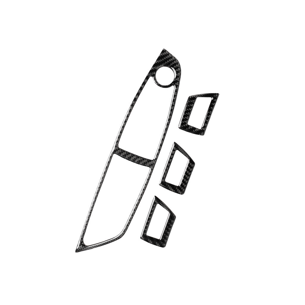 Carbon fiber window switch elevator trim for BMW F10 5 Series 2011-2018