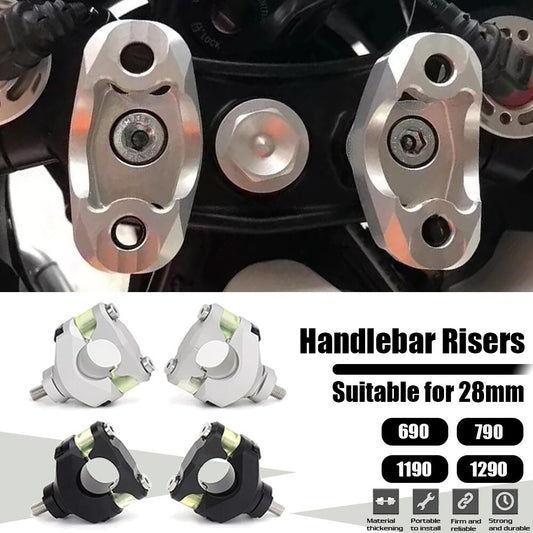 Handlebar Riser 28MM Clamp Extend Adapter For 690 Duke 790 ADV 1290 Super ADV