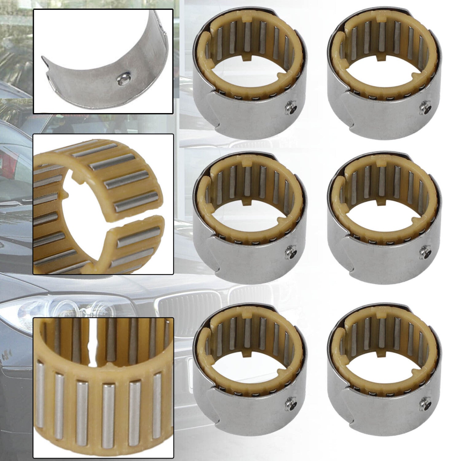 Set of 6 Eccentric Shaft Camshaft Needle Bearing for BMW 11377615379