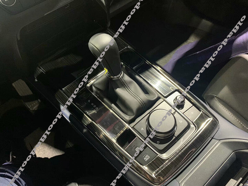 2p for Mazda CX-30 2020-2022 Black titanium Interior Gear Shift Frame Cover Trim