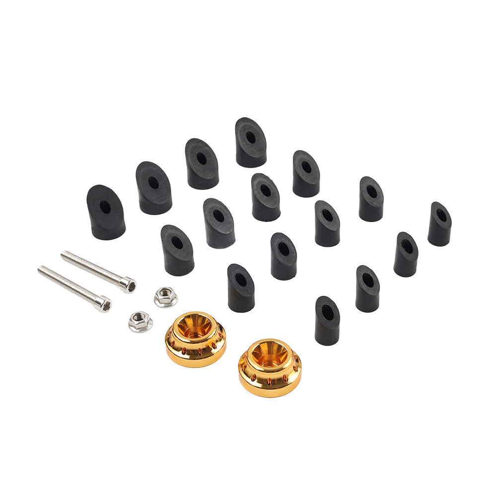 Motorcycle 7/8 1 Handlebar Grips Handle Bar End Cap Silder Plug Gold