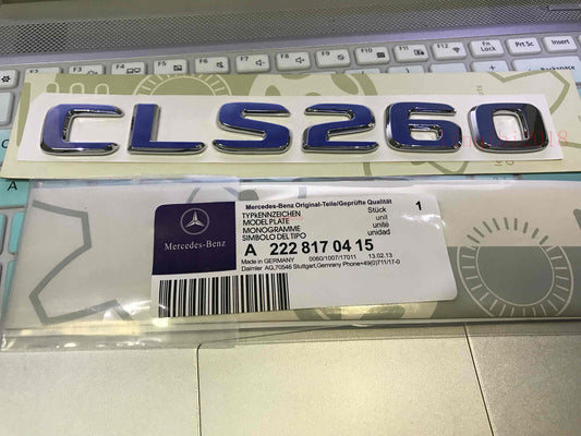 Chrome CLS260 Rear Trunk Emblem Decal Badge FOR AMG CLS