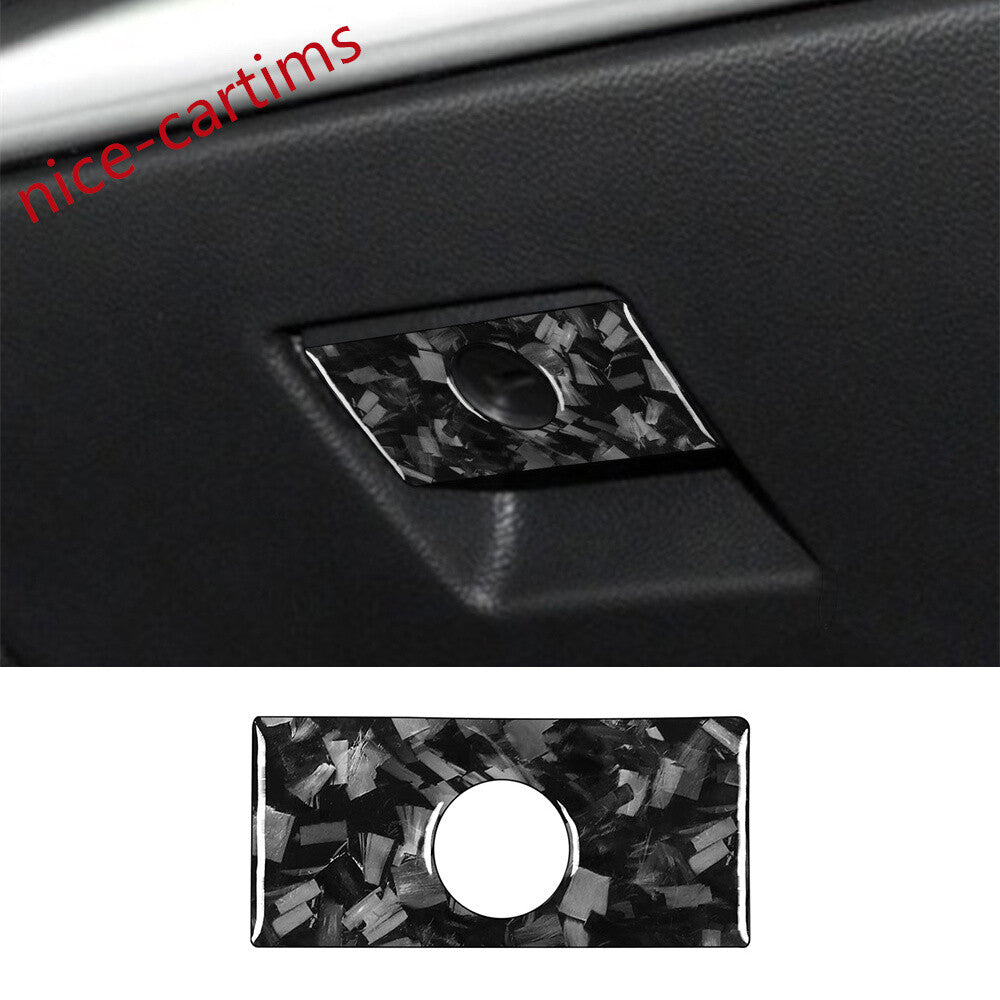 Forged Carbon Copilot Storage Box Handle Trim for Infiniti G37 07-13 G35 G25 Q60
