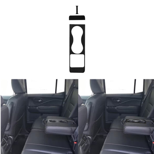 Carbon Fiber Rear Vent Center CUP holder Cover Trim for Honda Ridgeline 2017-20
