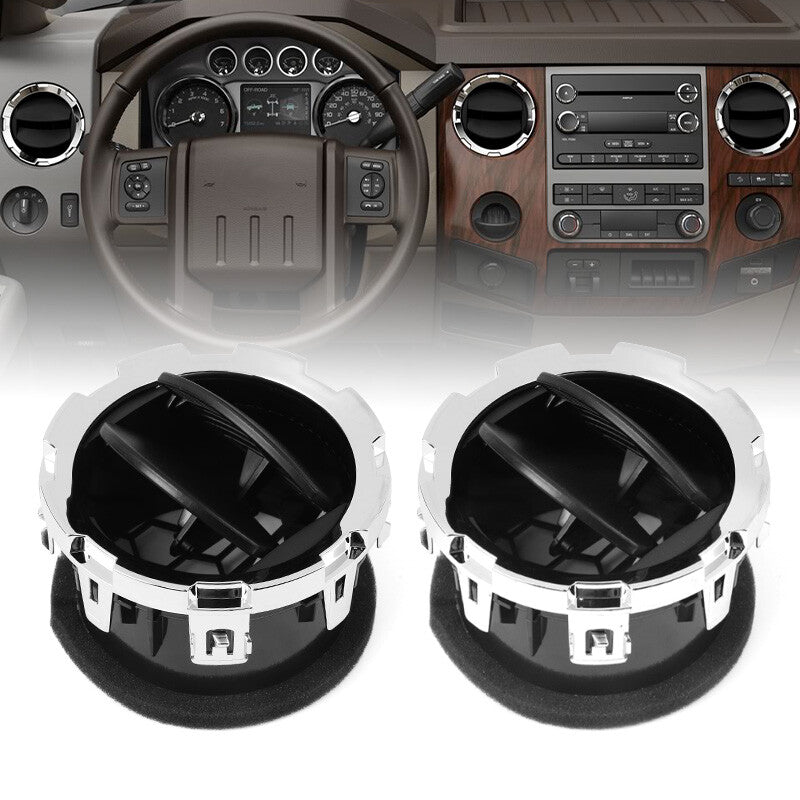 2X Chrome AC Heater Air Vent for Ford F250 F350 F450 F550 Super Duty 8C3Z19893BA