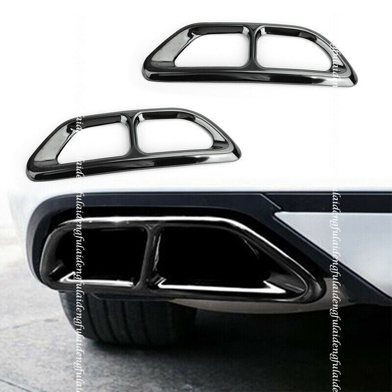 Black Titanium Rear Muffler Exhaust Pipe Cover Trim for Honda Accord 2018-2021