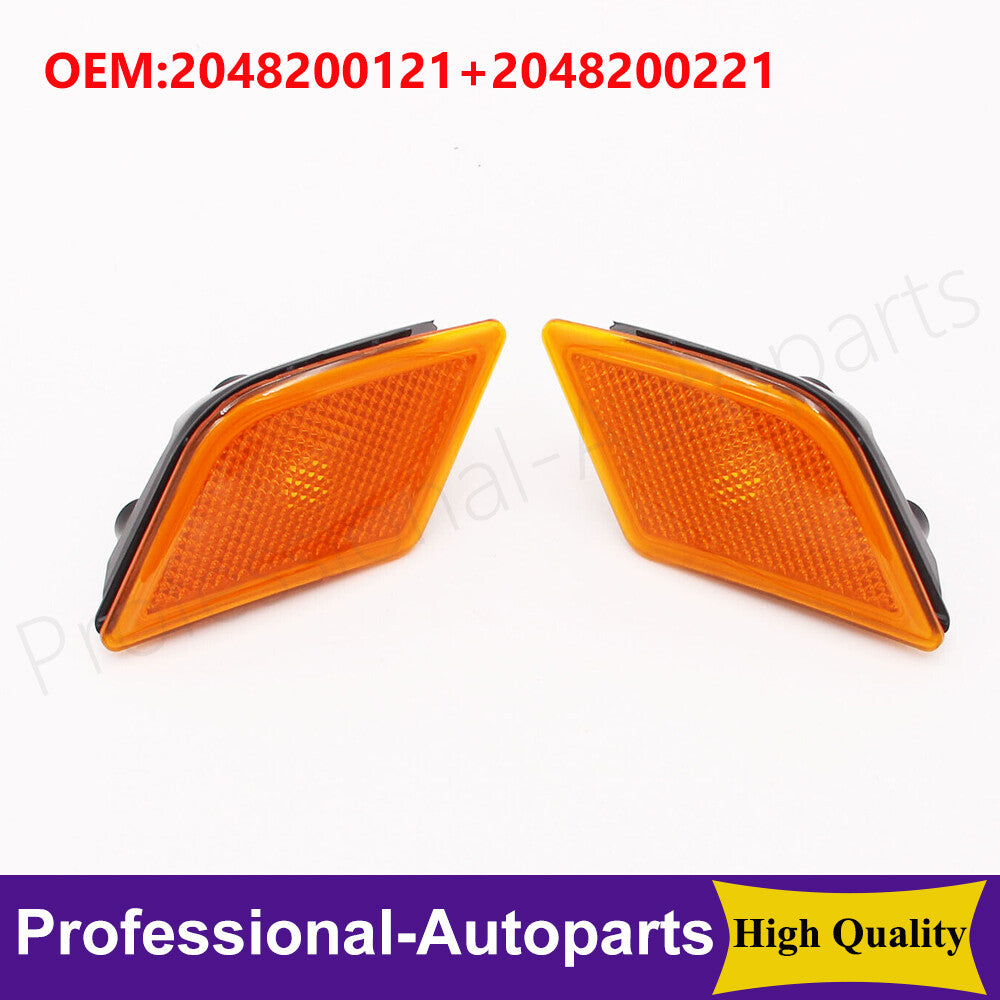 One pair of front side marker lights are applicable to for Mercedes-Benz W204 Pre-LCI C-Class 2008-11