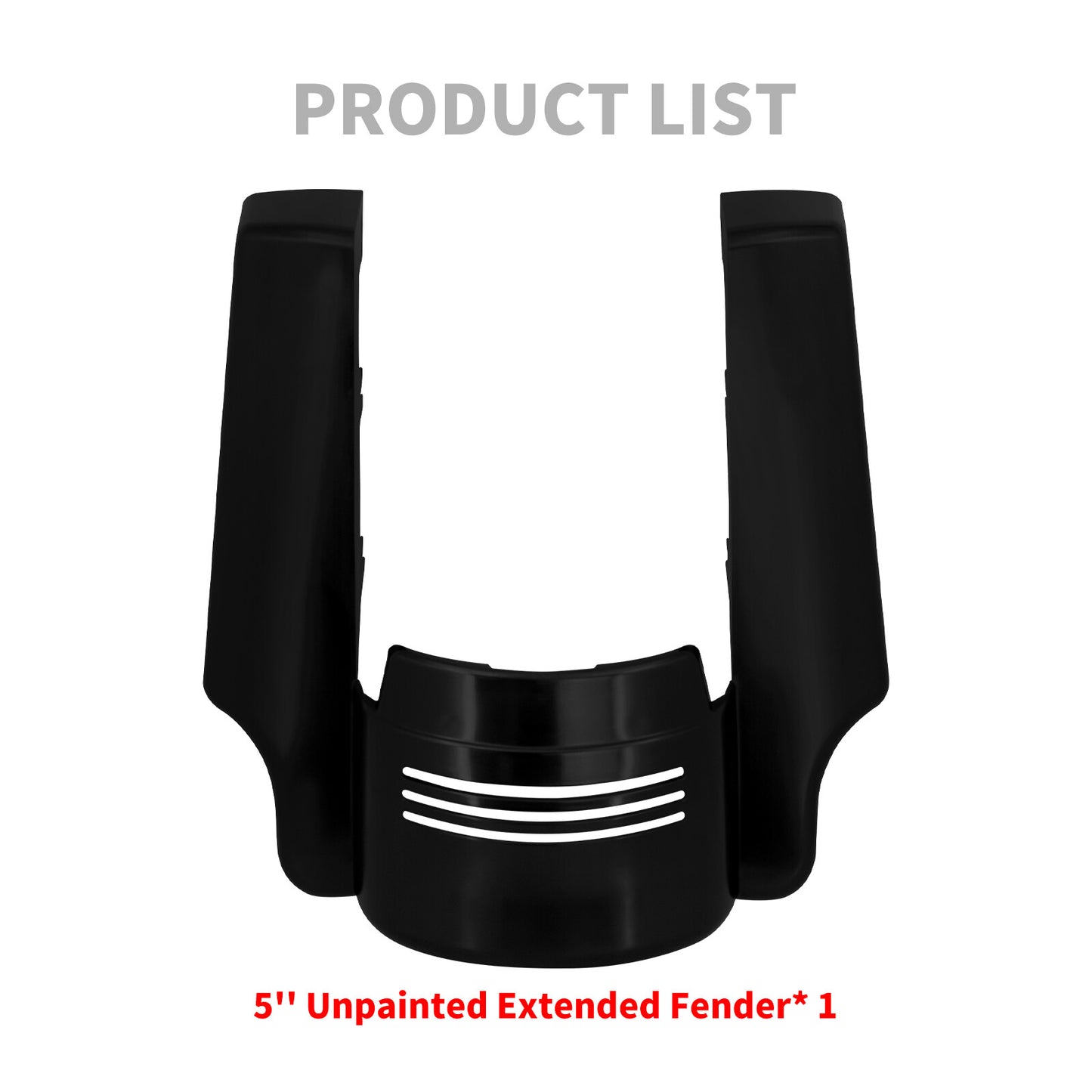5 Unpainted Rear Fender Extension Stretched Filler Fit for Harley Touring 14-23