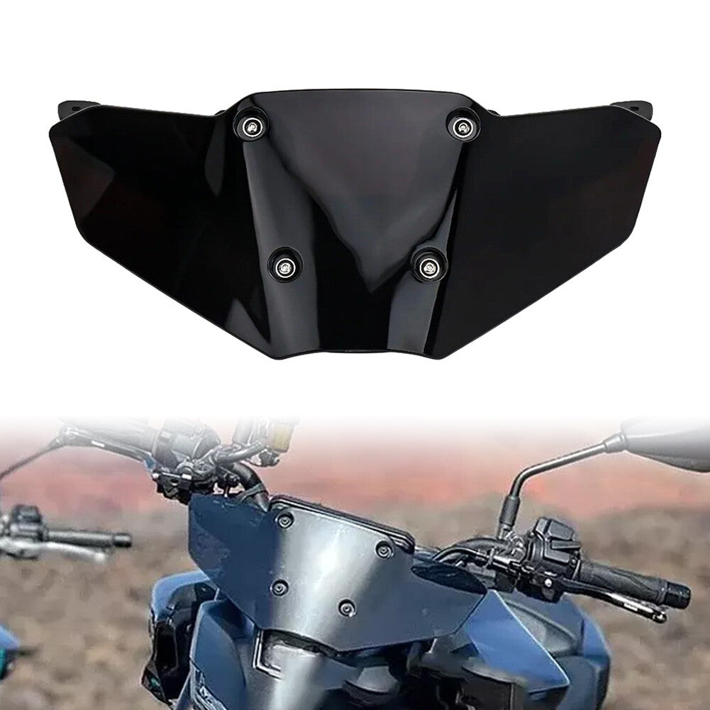 Black Motorcycle Windshield Wind Deflector Windscreen for Yamaha MT09 2024