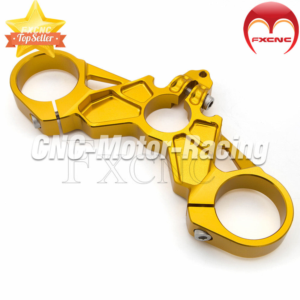 Gold color is suitable for Ducati 749, 848, and 999 CNC aluminum alloy motorcycle three-tree top clamps.