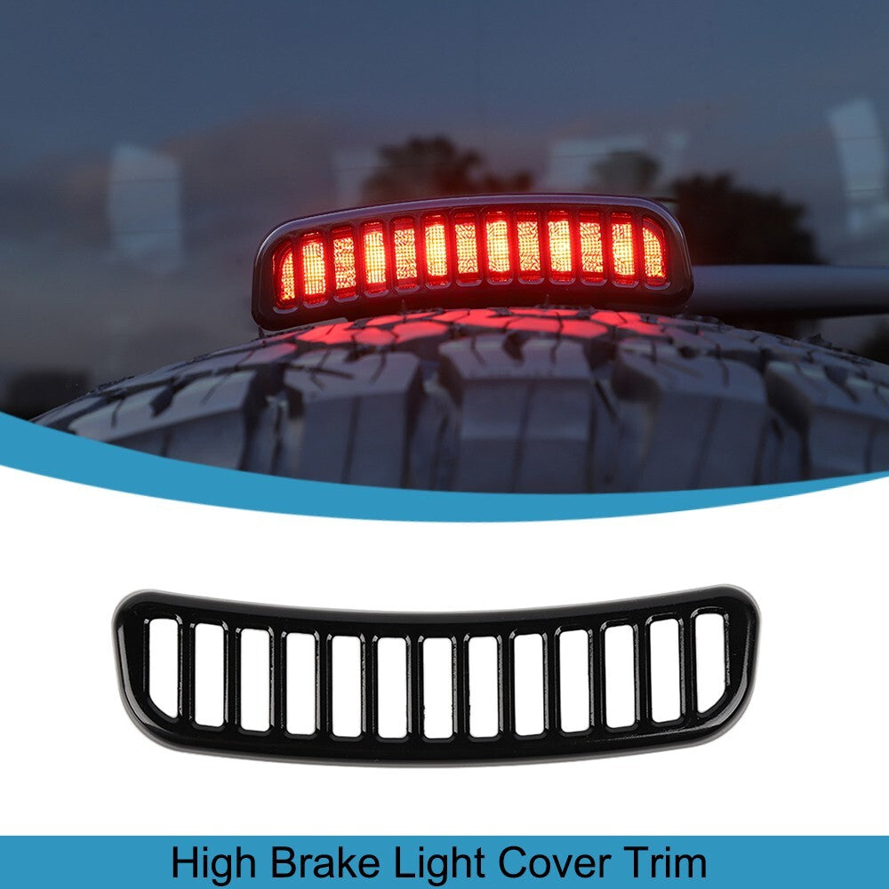 Black High Brake Light Lamp Decoration Cover Trim for Ford Bronco 2021 2022 2023