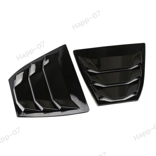 for Mazda 3 Axela 2014-18 Glossy Side Black Rear Window Louvers Shutters Trim 2X