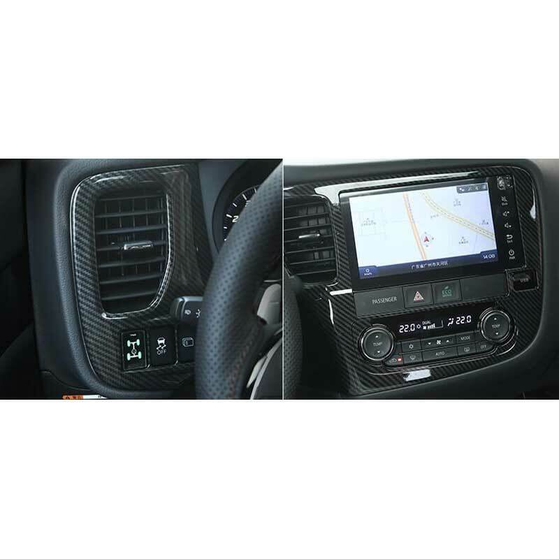 for Mitsubishi Outlander 2013-2021 Carbon Fiber Middle Console Navigation Cover