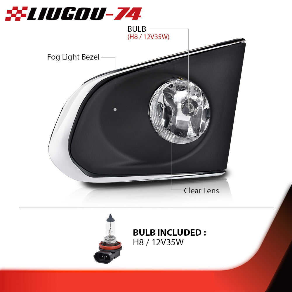 Suitable for 2015 for Chevrolet Trax LS LT LTZ. Transparent fog lights with anti-collision lights and bulbs.
