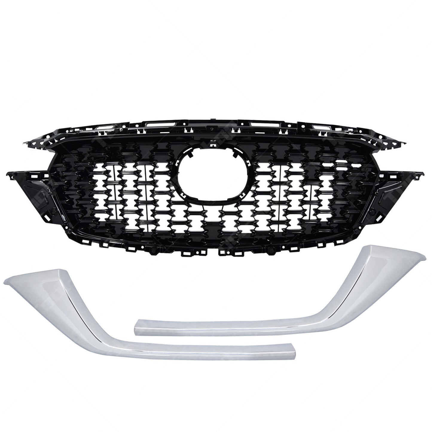 Front Upper Grille With Chrome Trim Set KSD450710A For 2022 2023 for Mazda CX5 CX-5