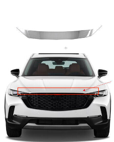 for Mazda CX-50 23-25 Chrome Front Mesh Grille Upper Hood Molding Strip Trim 1P