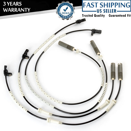 4pc FRONT REAR LEFT RIGHT ABS Wheel Speed Sensor fit for BMW E82 128i E90 328i
