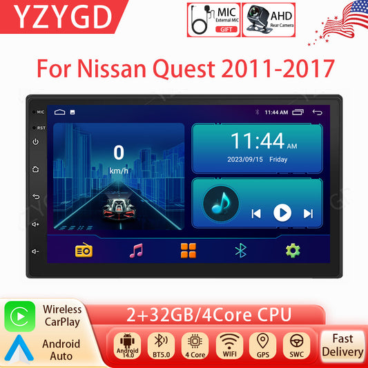 for Nissan Quest 2011-2017 Stereo 7inch Apple Carplay Car Radio GPS WIFI Screen