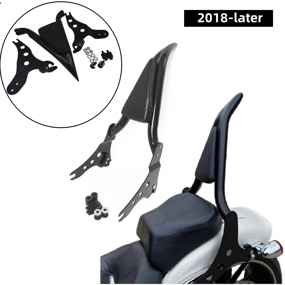 Black Sissy Bar Backrest Set for Harley Softail Breakout FXBR 2018-2019 Fat Boy