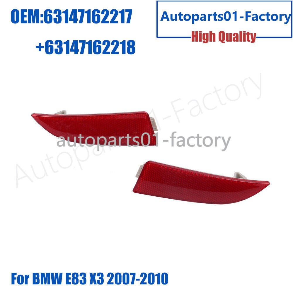 Pair Tail Rear Right  Left Reflector Bumper Cover Fits for BMW E83 X3 2007-2010