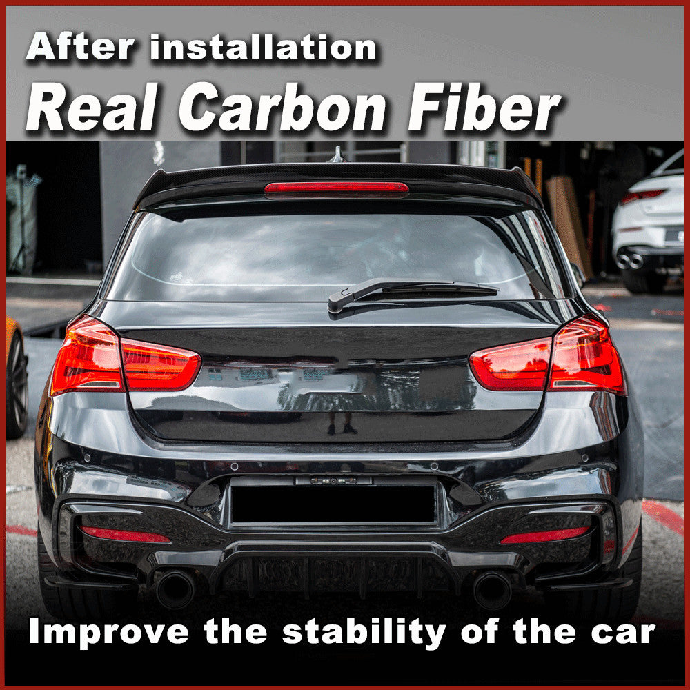 for BMW 1-Series F20 Hatchback 12-18 REAL Carbon Rear Roof Spoiler Window Wing