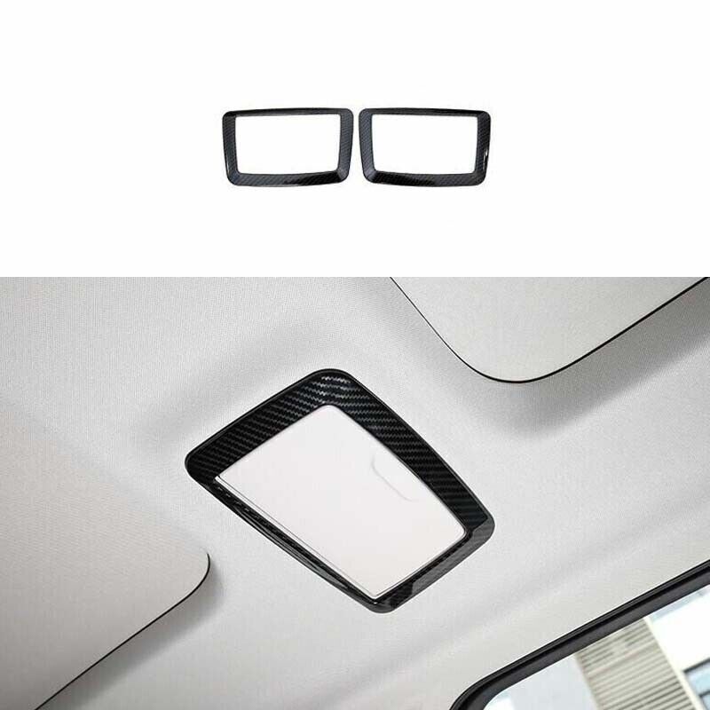 for BMW 5 Series 2018-2021 2022 ABS Carbon Fiber Rear Makeup Mirror Frame Trim