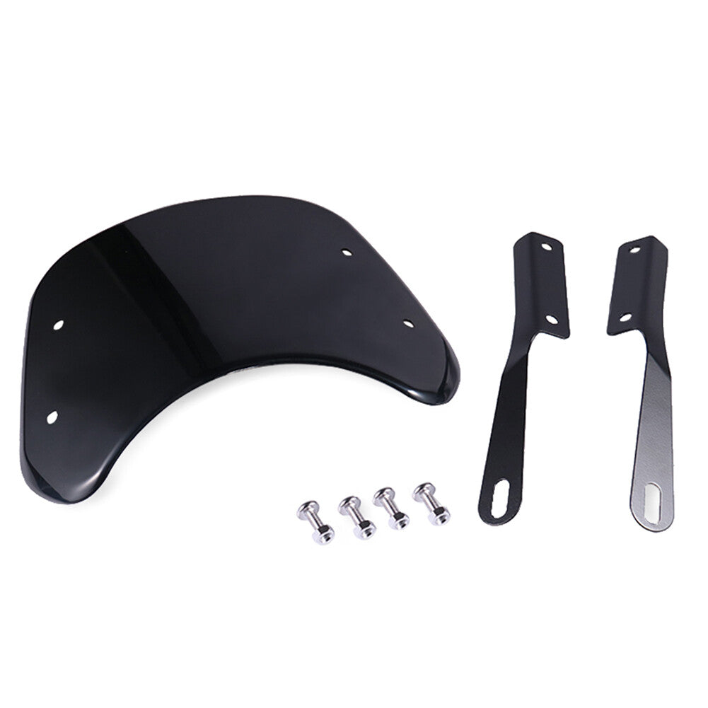 1xHeadlight Windshield Windscreen Universal Fit 5-7'' Round Headlamp Motor Black