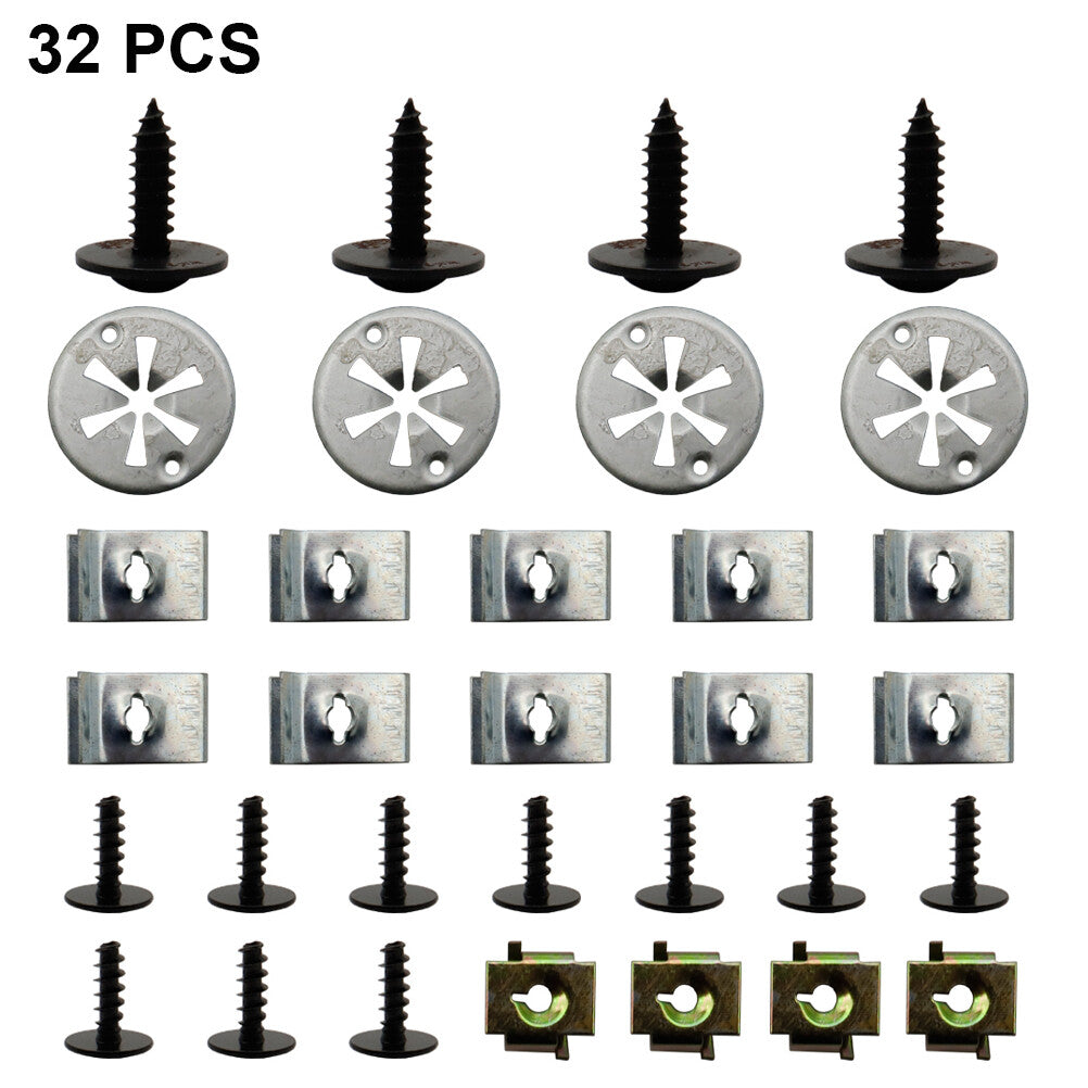 32 x underride protection installation kit clips underbody screws for VW for Golf , for Seat Leon