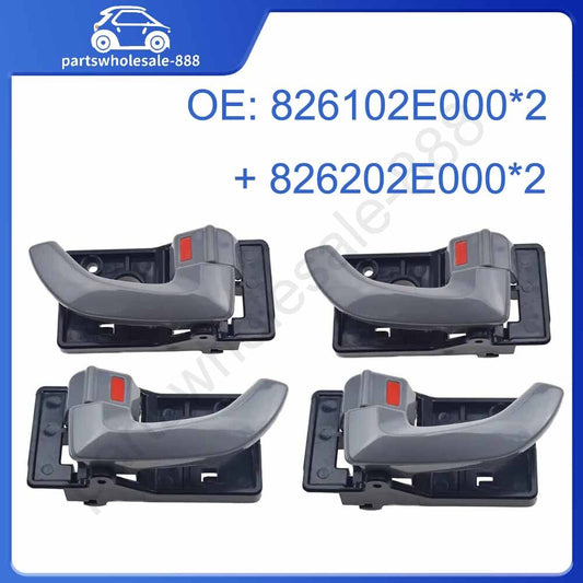 4Pcs Inside Door Handle Gray Front Rear Left Right For 2005-2009 for Hyundai for Tucson