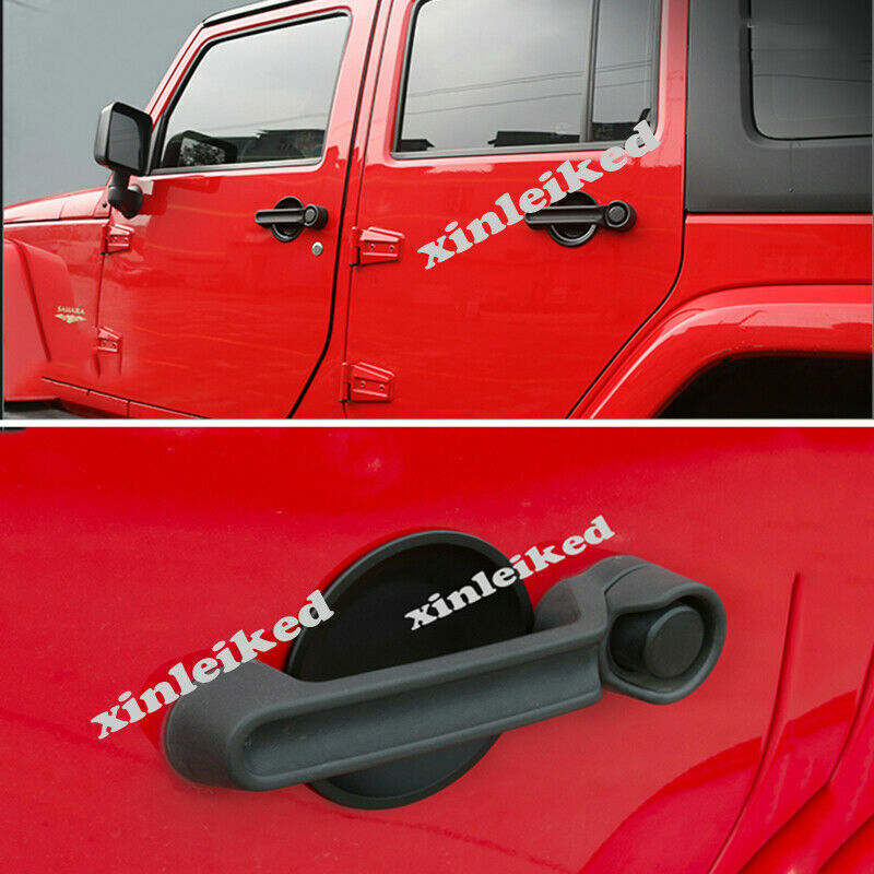 5P Car Door Recess Guard Bowl Black Trim for Jeep for Wrangler JK 2007-2018 4/2 Door