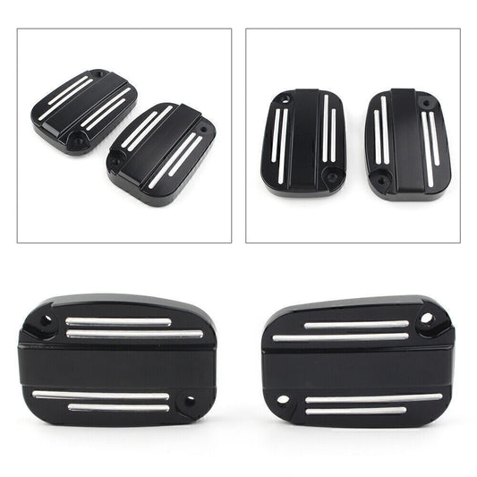 Left Right Brake Master Cylinder Cover Cap Fit for Harley Touring Street Road Glide