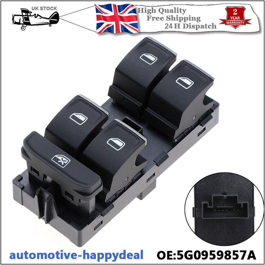 Electric Power Window Switch Chrome for Seat Leon 13-18 Ateca Altea 5G0959857A
