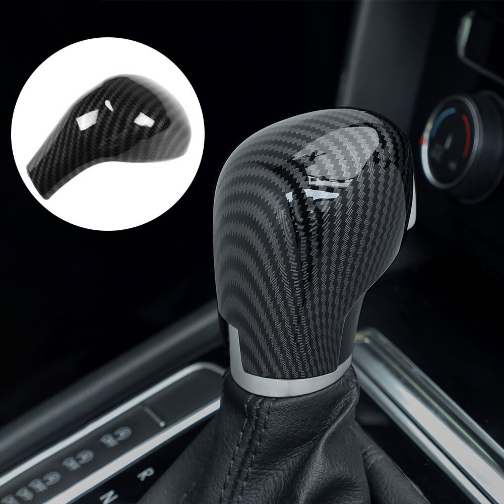 1PC Carbon Fiber Gear Shift Knob Cover Trim for Toyota Tacoma 2016-2020