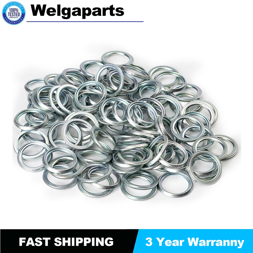 100Pcs Crushable Oil Drain Plug Gaskets for Mitsubishi MD050317 21513-21000