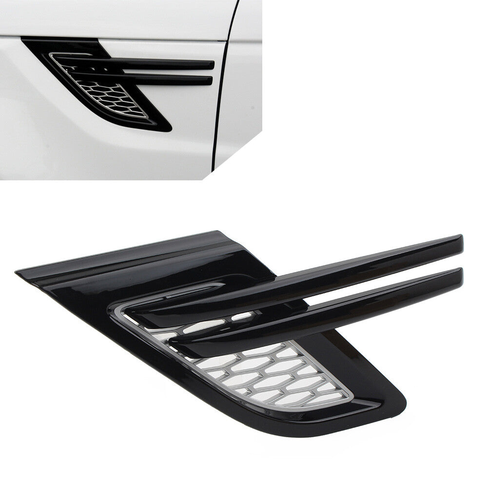 Front Fender Air Vents Grill Silver+Black Trim for Range Rover Sport 14-17 Left