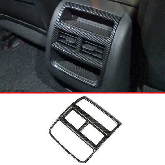 1P Carbon Fiber Grain Rear Air Outlet Vent Frame Cover for Cadillac XT5 2017-24