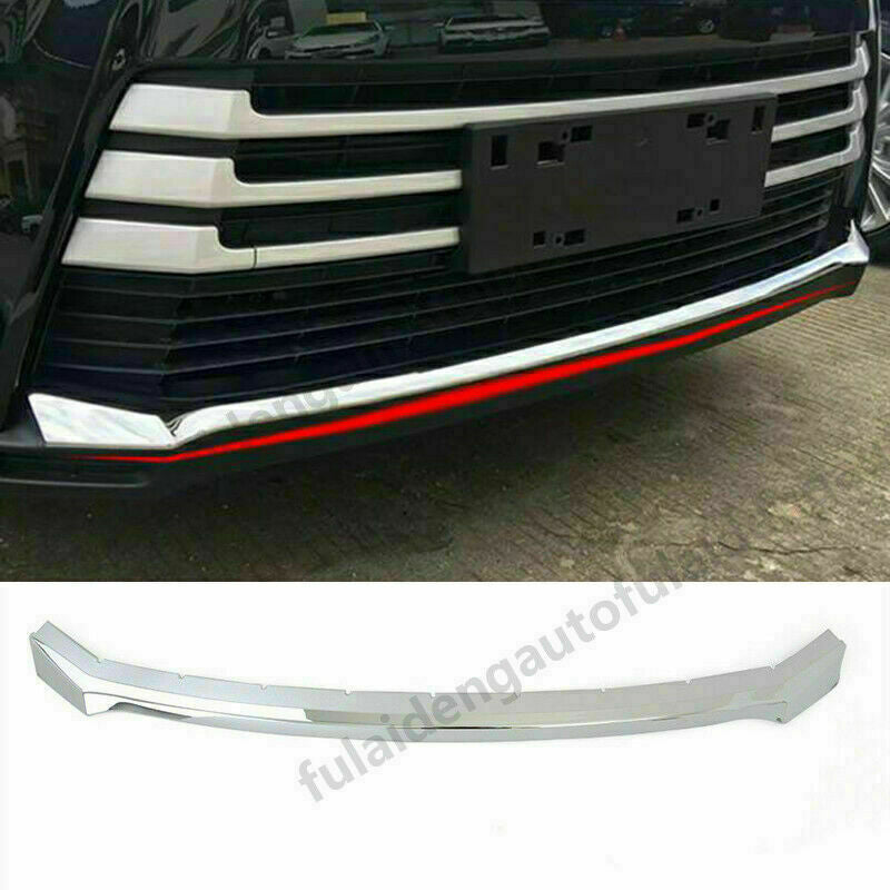 Chrome Front Bumper Lid Grille Bottom Cover Trim for Toyota Highlander 2017-2019