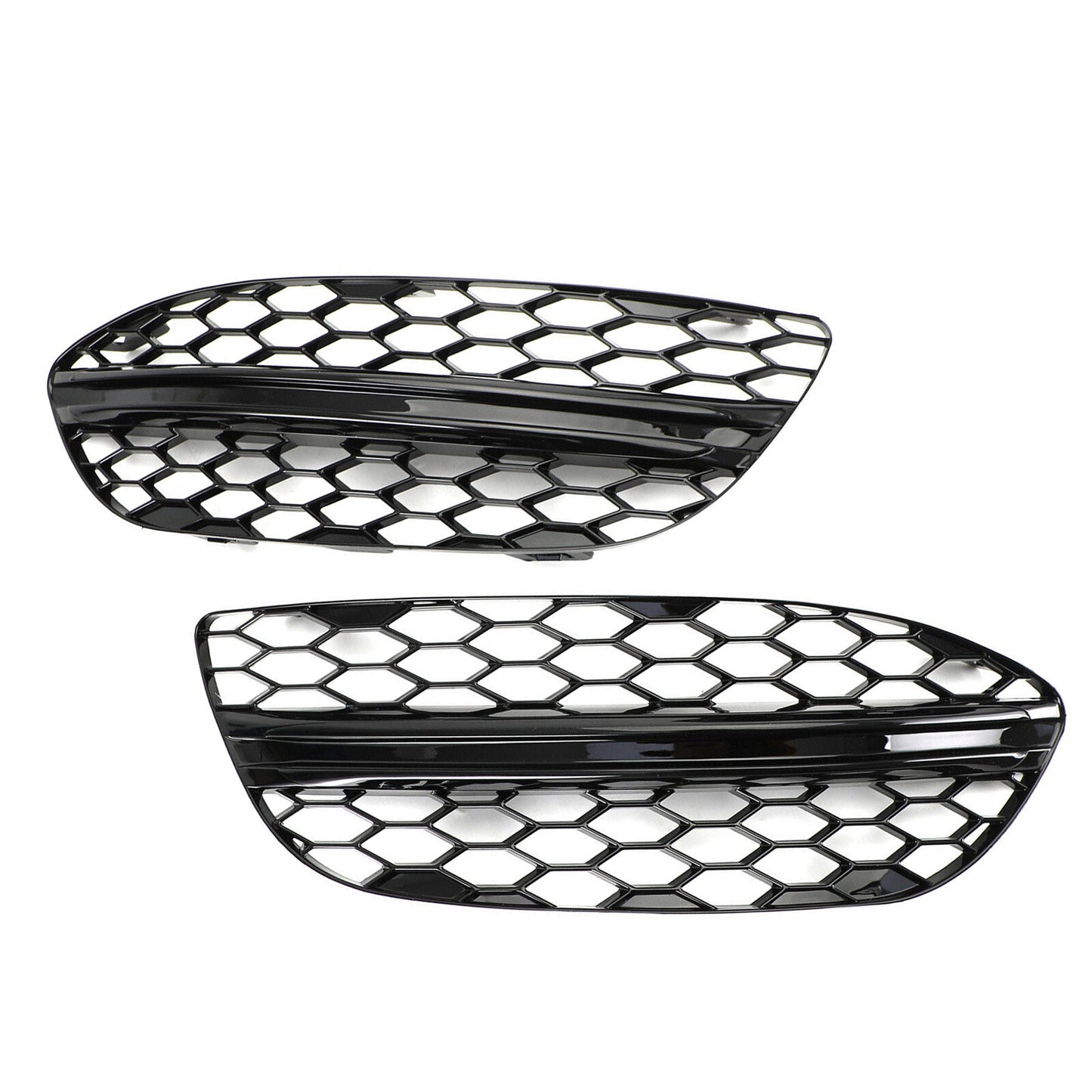 A pair of front lower bumper grille fog light covers are suitable for the for Mercedes-Benz W205 2015-2018.