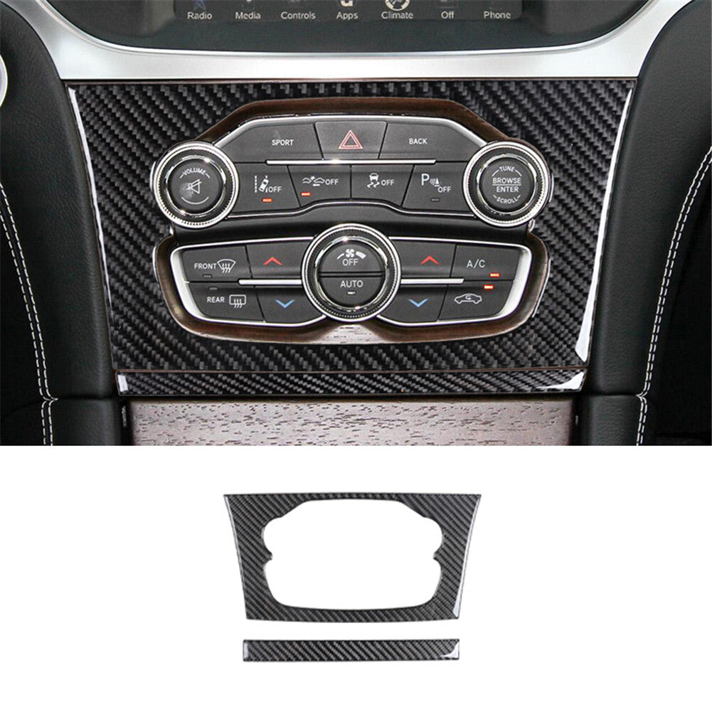 Central Control Cover Trim Panel Carbon Fiber Stiker for Chrysler 300 2015-2017
