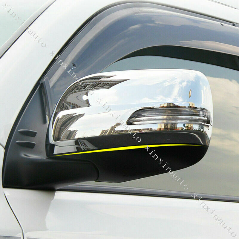 2P for Land Cruiser FJ200 LC200 2012-2021 Chrome RearView Side Mirror Cover Trim