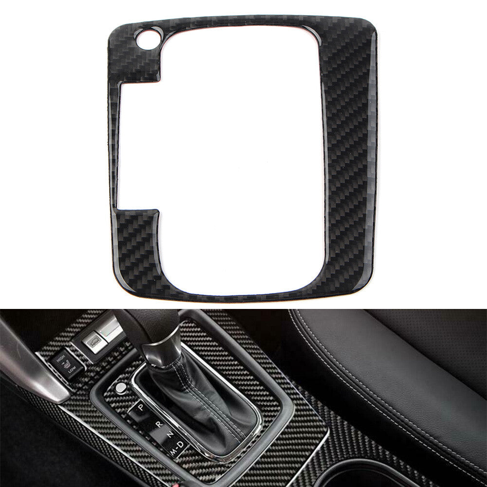 LHD Carbon Fiber Central Console Gear Shift Panel Trim for Subaru Forester 13-18