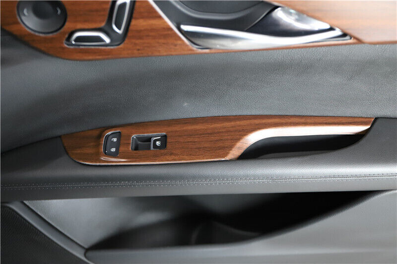 Glass Window Lifting Lock Panel Trim Inner for Cadillac CT6 2016-2020 Wood Grain