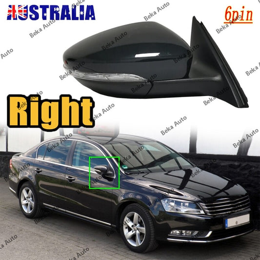 for VW Magotan for Passat B7 2012-2016 Right Rear Mirror Power Heated Fold (6 Wires)