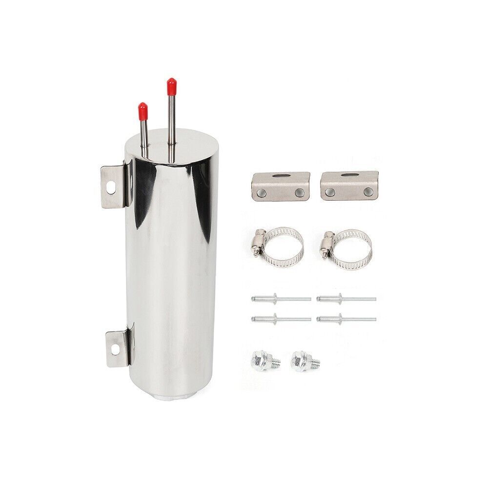 3 X 9 32OZ Polished Stainless Steel Radiator Coolant Over Flow Puke Tank Can