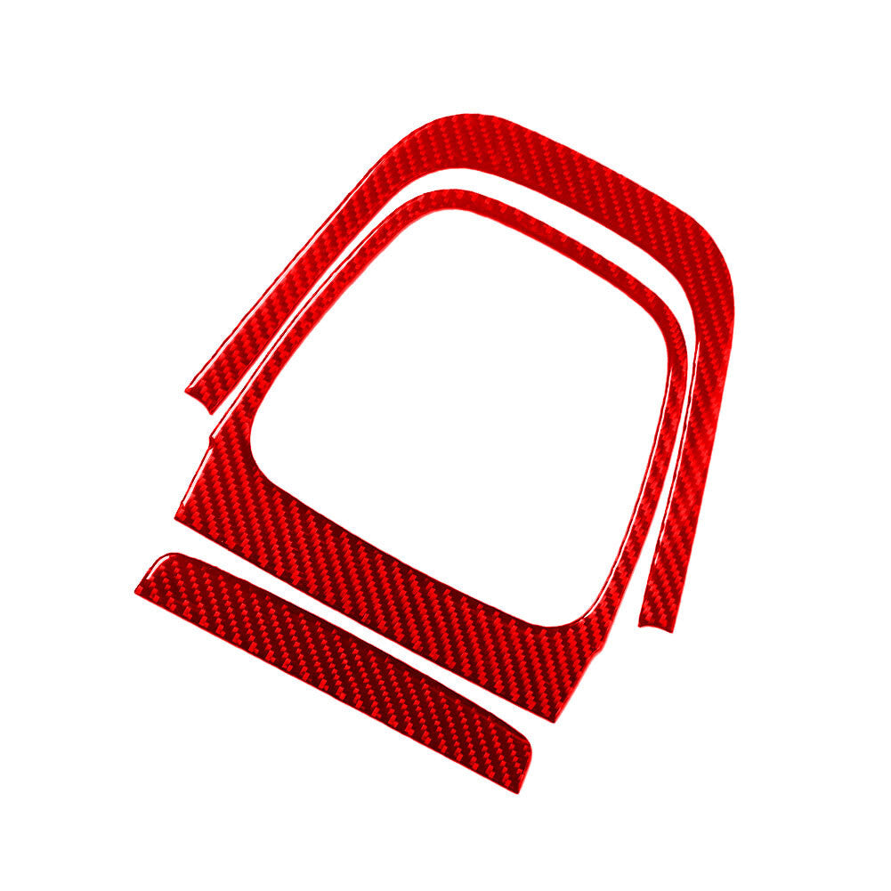 3Pcs Red Carbon Fiber Above Console Storage Cover for Chevrolet Sonic 2012-2016