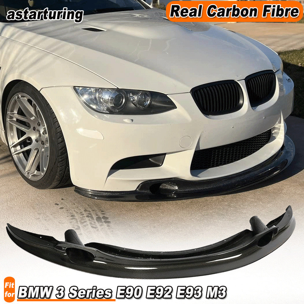 for BMW 3 Series E90 E92 E93 M3 2008-2013 Carbon Fiber Front Bumper Lip Spoiler