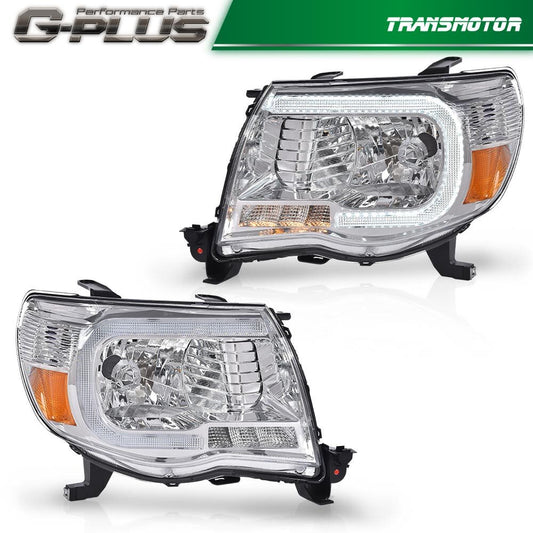 Suitable for 2005-2011 for Toyota Tacoma transparent LED headlights (transparent/amber).
